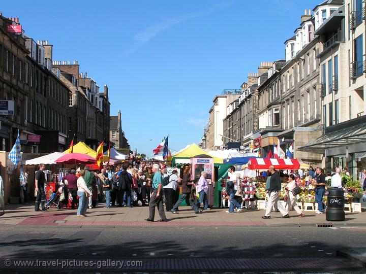 Pictures of Scotland- Edinburgh - street market