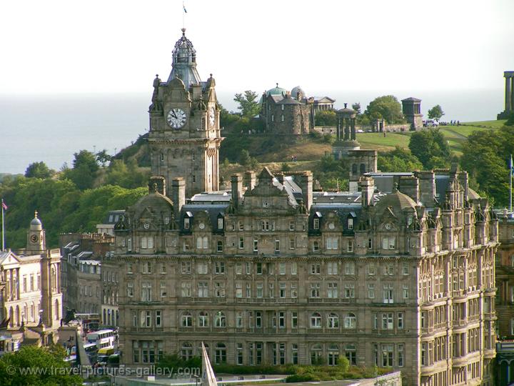 Balmoral hotel and Calton Hill 