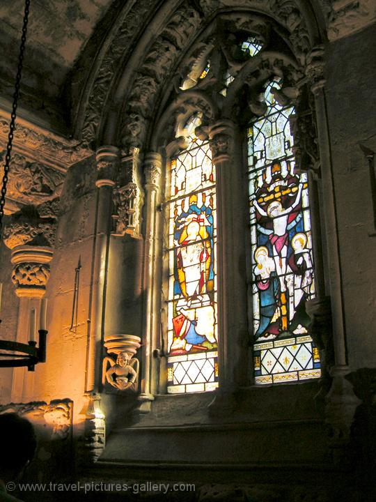 Rosslyn Chapel, Gothic stain glass window