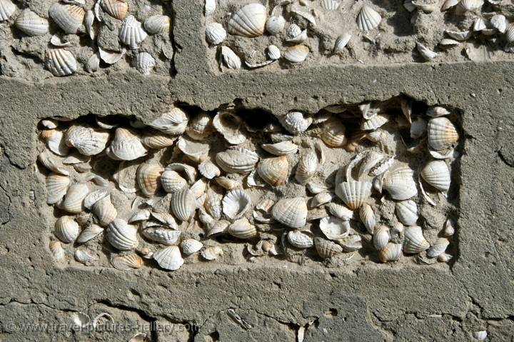 house built with clam shells