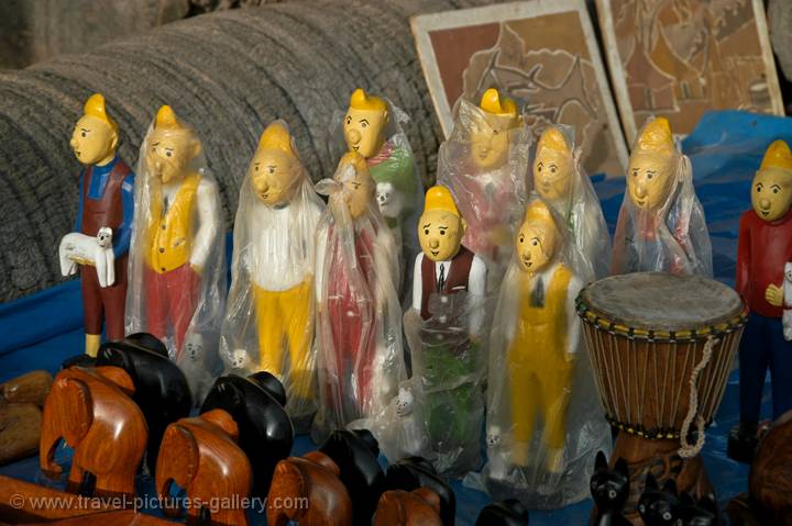Tintin images at a souvenir stall