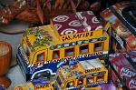 local arts and crafts, decorated toy bus