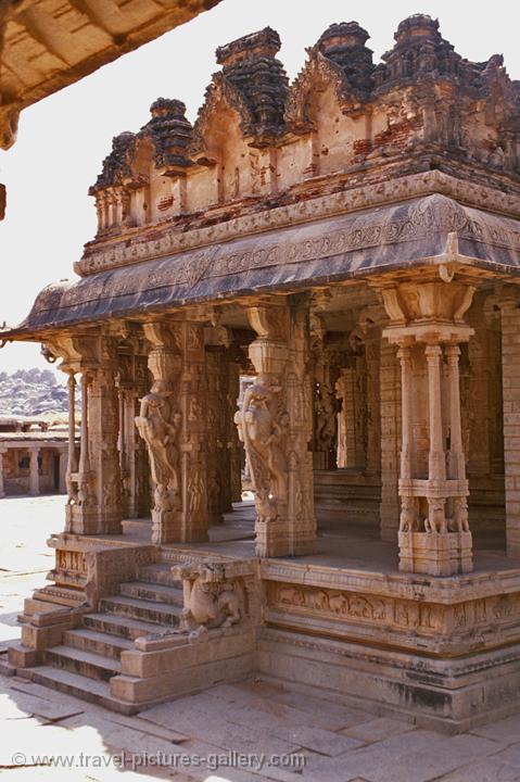 eleborate sculpture on a temple