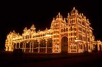 the Mysore Palace by night