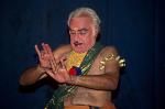 actor explaining the Mudras, hand gestures