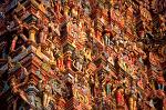 colourful sculptures on a Hindu temple