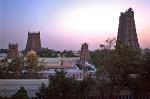 the Sri Meenakshi Temple with the Gopuram - towers