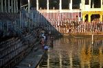taking a ritual bath in the tank, Sri Meenakshi Temple