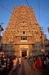 a Gopuram or temple tower, Sri Meenakshi Temple