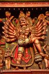 olourful sculpture of a Hindu god