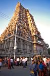 a Gopuram or temple tower, Sri Meenakshi Temple