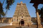 Trichy (Tiruchirappalli)- Gopuram, temple tower, Sri Jambukeshwara Temple 