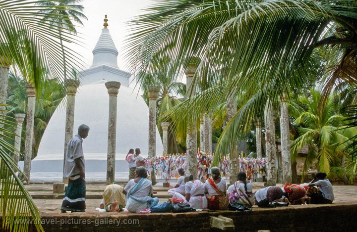 people visiting the shrines, Mihintale