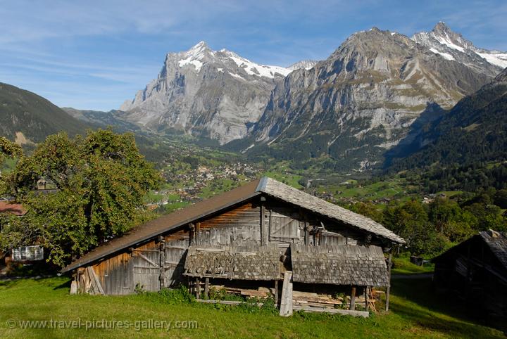 traditional alpine farmhouse, Wetterhorn, Grindelwald