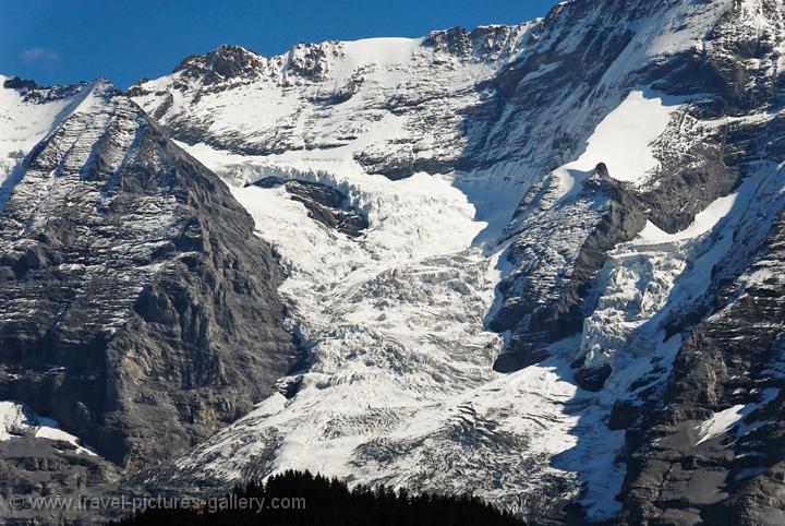 the glacier between Eiger and Monch