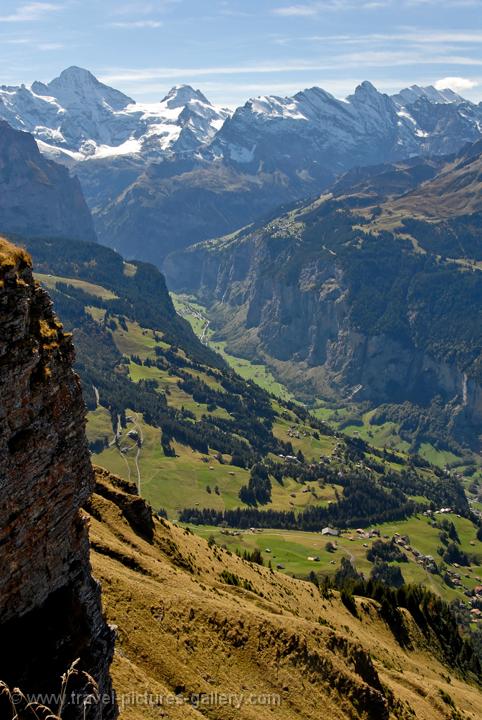 the Lauterbrunnen valley from above