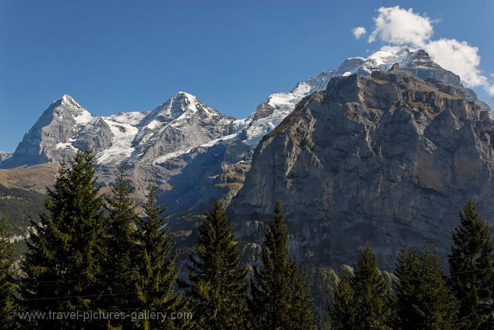 Eiger, Monch and Jungfrau from Murren