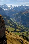 the Lauterbrunnen valley from above