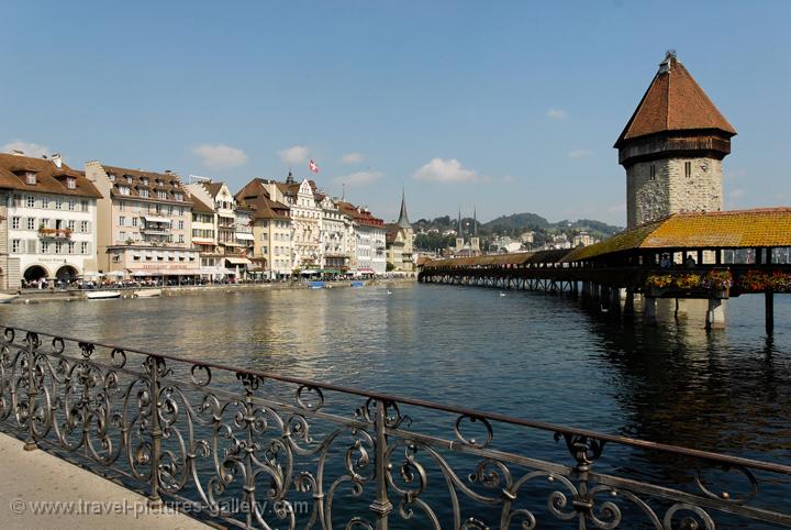 Lucerne, (Luzern), Kapellbrcke, Chapel Bridge