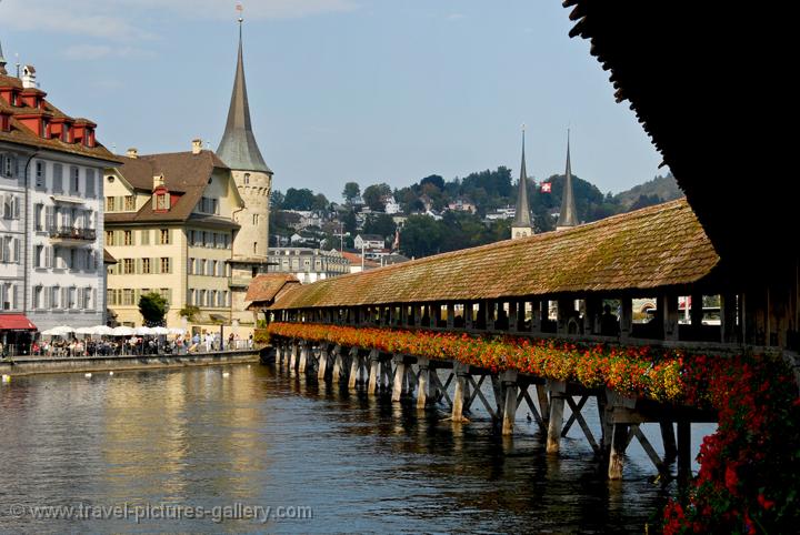 Lucerne, (Luzern), Kapellbrücke, Chapel Bridge