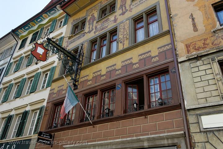 Lucerne, (Luzern), painted facade