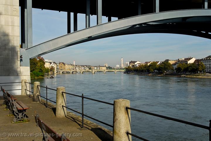 Basel, under a bridge, River Rhine, Rhein
