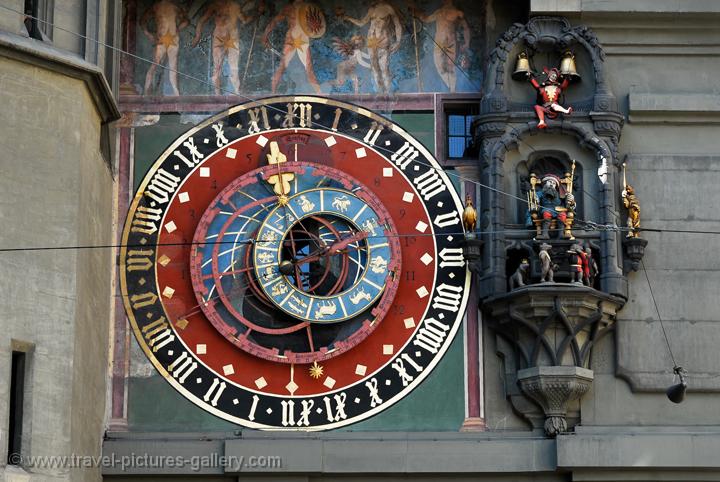 Berne, the clock on the clock tower