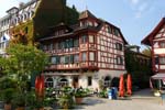 Lucerne, (Luzern), Hofstube, a local inn, halfbrick architecture