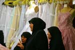 Pictures of Syria - Aleppo, local ladies in a bridal shop at the Souq