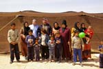 Bedouin family, man, wives and chidren