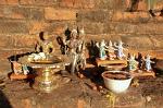 small offerings at a temple