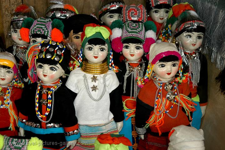 hill tribes of Northern Thailand, traditional dress dolls