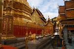 gilded shrines and Buddhas at Doi Suthep temple