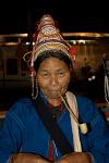 woman of the Akha hill tribe, night market