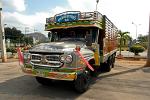 brightly decorated truck, Kanchanaburi