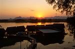 sunset at a River Kwai lodge