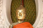 gilded Buddha image at the Phra Pathom Chedi, Nakon Pathom