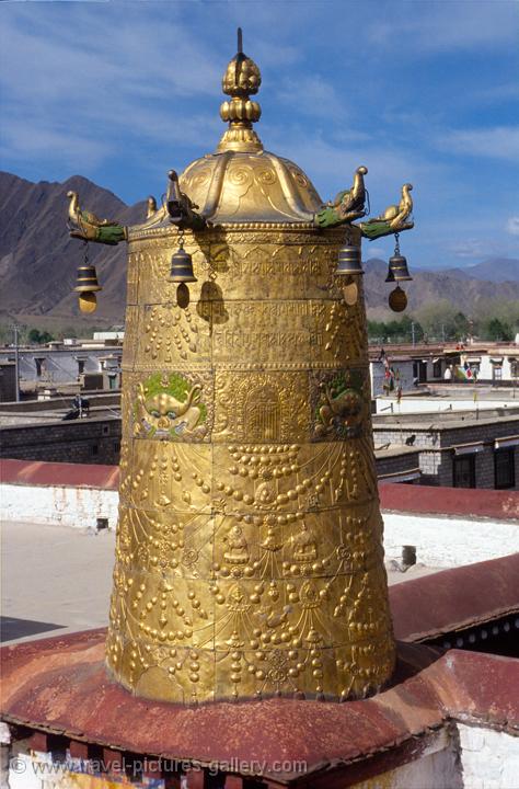 a gilded ornament at the Jokhang