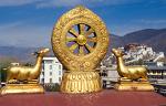 the wheel of the Dharma, Buddhist law on the Jokhang temple
