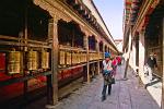 row of prayer wheels at the Jokhang