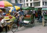 a cycle rickshaw, Barkhor Bazaar