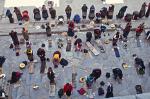 pilgrims prostrating in front of the Jokhang