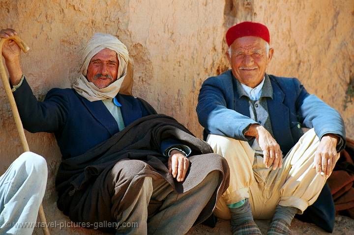 Berber men relaxing in the shade