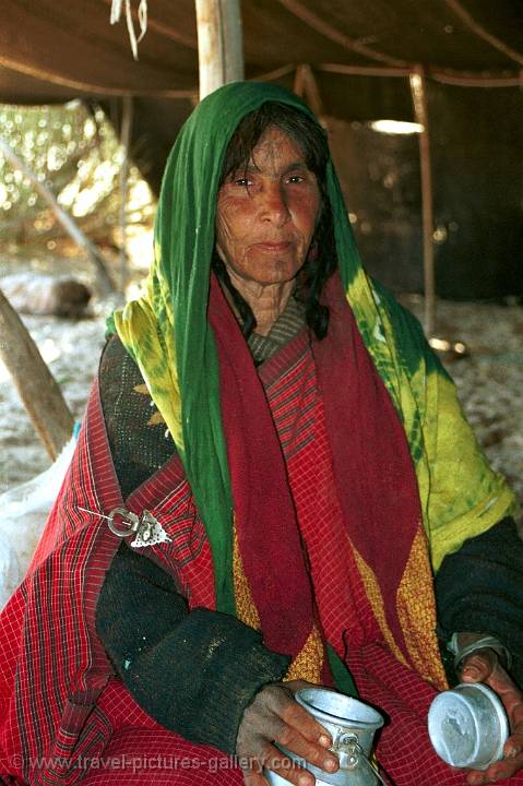 nomadic Berber woman in the desert