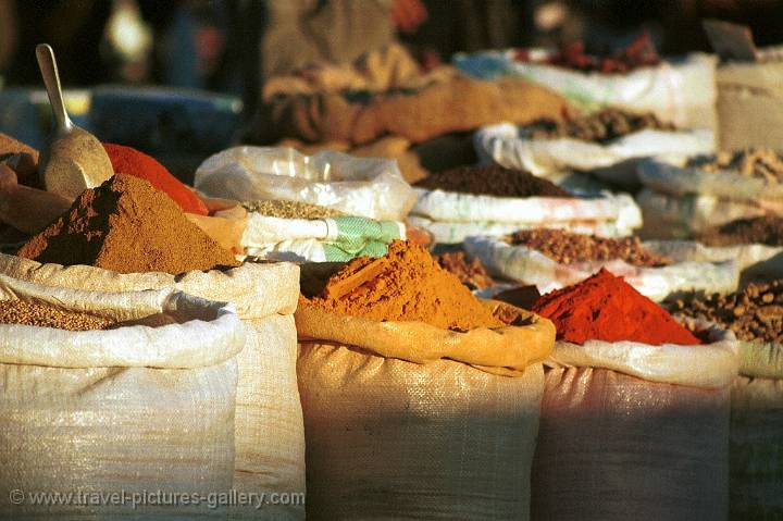 Arabian spices in the souq, Douz