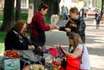 women selling flowers, Odessa