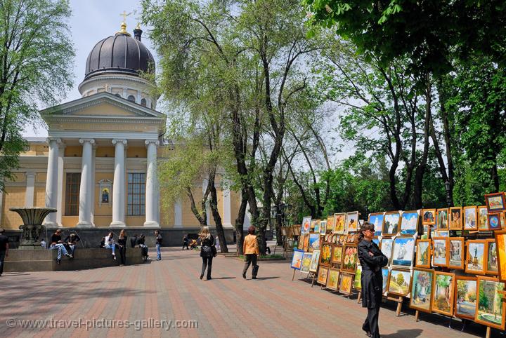 Pictures of Ukraine - Odessa, Cathedral and square