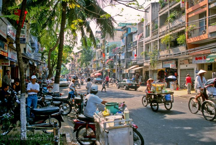 a typical downtown street scene