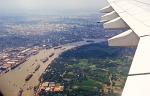 Saigon River and the city from above