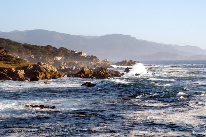 surf on the Monterey Peninsulaafter the rain, like a Chinese watercolour